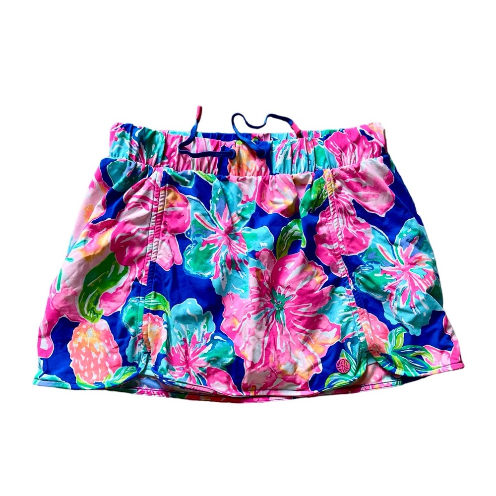 Lilly Pulitzer Luxletic Skort Women's XS‎ Flowers Tropical Beach Swim EXCELLENT✅